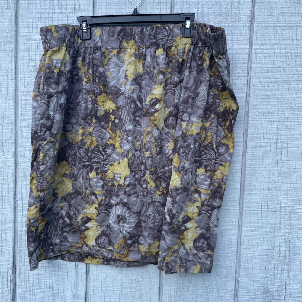 Talbots Woman Floral Print Stretch Pull On Casual Skirt‎ 22W